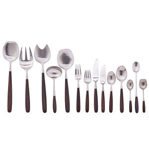Don Wallance, ‘Eight-piece assembled Palisander flatware set for twelve with many additional pieces (166 total), Norway/Japan’, des. 1969