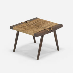 George Nakashima, ‘Grass-Seated stool’, c. 1965