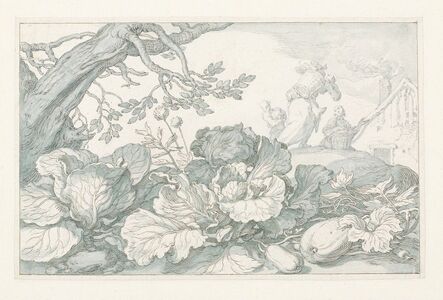 Abraham Bloemaert, ‘Cabbages and Other Plants at the Base of a Tree’, 1610-1630