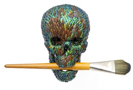 Jan Fabre, ‘Skull with brush (artificial hair)’, 2015
