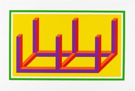 Sol LeWitt, ‘Isometric Figures in Five and Six Colors Series (green border)’, 2002