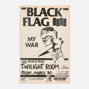 Raymond Pettibon X Black Flag, ‘Black Flag at the Twilight Room / Fri. Mar. 30 1984 poster’, 1984