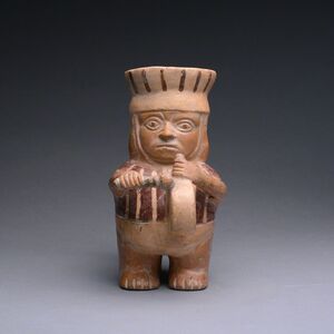 Moche Stirrup Vessel in the Form of a Drummer