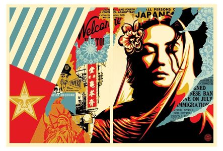 Shepard Fairey, ‘Welcome visitor (set of 2)’, 2017