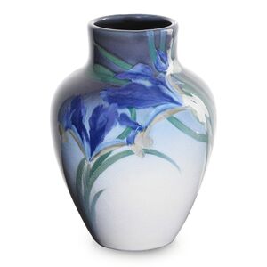 Rookwood Pottery, ‘Iris Glaze vase with irises’, 1902
