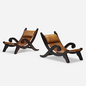 In the manner of Clara Porset, ‘Miguelito lounge chairs, pair’, c. 1955
