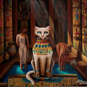 Dorina Svet, ‘Ivory Egyptian Cat’, 2023