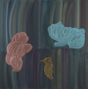 Ömer Uluҫ, ‘A Figure, a Bird, a Dog’, 1994