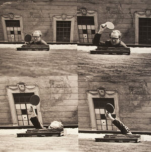 Július Koller, ‘Universal Physical Culture Operations a-d (Attack) (U.F.O.)’, 1970