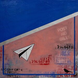 Guy Stanley Philoche, ‘Blue with paper airplane’, 2018