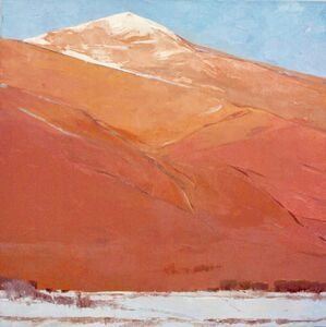 Dinah Worman, ‘The Glow of the Sangres (desertscape, snow, mountain, perspective)’, 2020