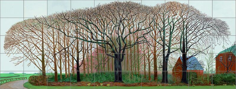 David Hockney, ‘Bigger trees near Warter or/ou Peinture sur le motif pour le nouvel age post-photographique’, 2007, Painting, Oil on 50 canvases, National Gallery of Victoria 