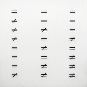 Stanisław Dróżdż, ‘równa się / nie równa się’, 1974