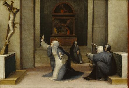 Domenico Beccafumi, ‘Saint Catherine of Siena Receiving the Stigmata’, 1513-1515