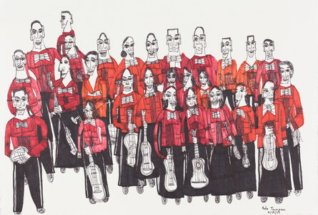 Kate Thompson, ‘Orchestra (Red Shirts)’, 2017