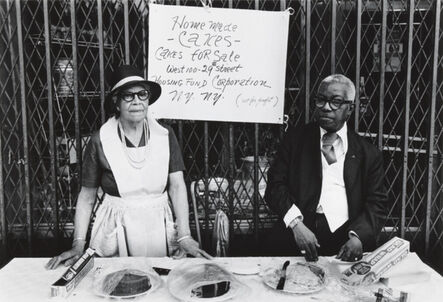 Dawoud Bey, ‘A Man and a Woman at an Outdoor Bake Sale’, 1978