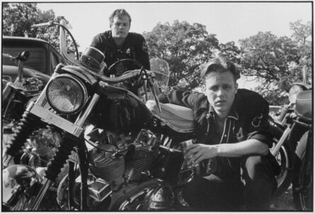 Danny Lyon, ‘Brucie, his CH, and Crazy Charlie, McHenry, Illinois, The Bikeriders Portfolio’, 1966