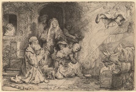 Rembrandt van Rijn, ‘The Angel Departing from the Family of Tobias’, 1641