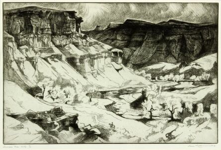 Gene Kloss, ‘Gunnison River Cliffs’, 1967