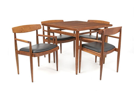 Sam Maloof, ‘Game table and low-back chairs, 5 pieces’