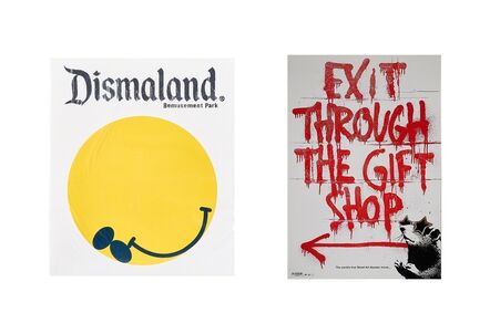 Banksy, ‘Dismaland Bemusement Park program, 2015 and Exit Through the Gift Shop poster, 2010’, 2015/2010