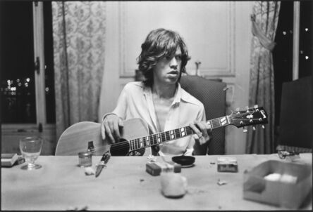 Dominique Tarlé, ‘Mick with acoustic guitar and swichable knife, Villa Nellcôte’, 1971