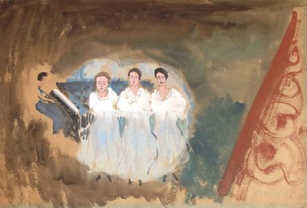 Milton Avery, ‘Spotlight or Singing Trio, from the Theater Series’, 1931