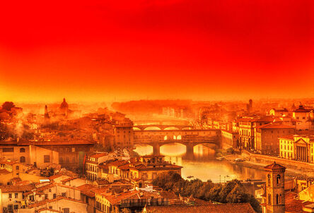 Mitchell Funk, ‘The Rebirth of the Renaissance  - Florence with Orange in the Sky’, 1990