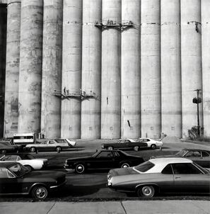 Frank Gohlke, ‘Grain Elevator being repaired- Minneapolis, Minnesota’, 1974