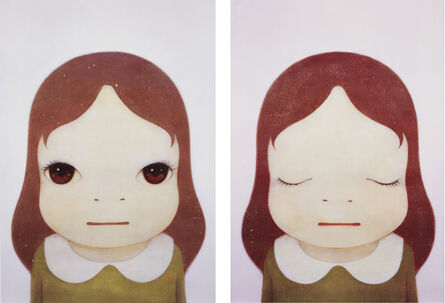 Yoshitomo Nara, ‘Cosmic Girl: Eyes Open/ Eyes Closed’, 2008