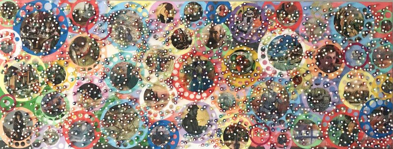 Nobu Fukui, ‘Wriggle To Life’, 2017, Mixed Media, Beads and mixed media on canvas over panel, Margaret Thatcher Projects