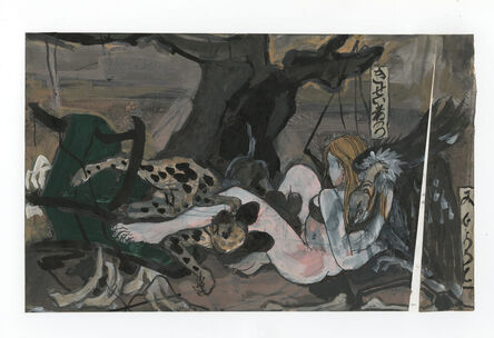 Masami Teraoka, ‘Study for Bosnia War/Woman, Hyena and Vulture’, 1994
