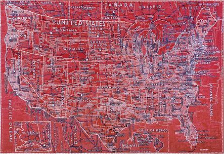 Paula Scher, ‘The United States (Red)’, 2007