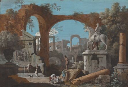 Marco Ricci, ‘A Capriccio of Roman Ruins’, 1720s
