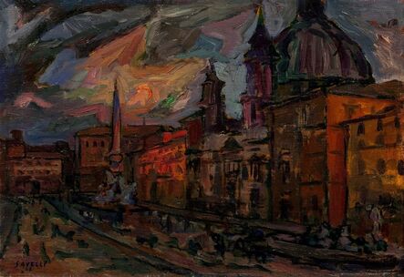 Angelo Savelli, ‘Piazza Navona’, 1942