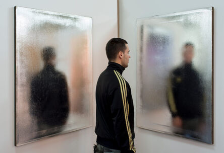 Jacob Kassay, ‘Untitled (Silver Diptych)’, 2010