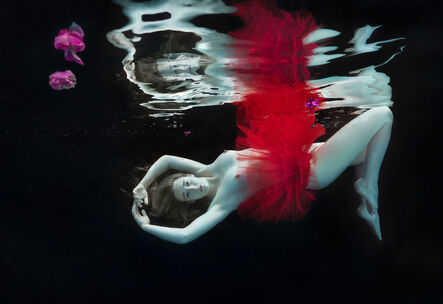 Alex Sher, ‘The Red and the Black (underwater nude photograph - archival pigment print 1/24 on paper 24”x36”)’, 2019