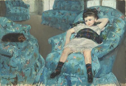 Mary Cassatt, ‘Little Girl in a Blue Armchair’, 1878