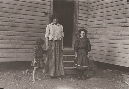 Lewis Wickes Hine, ‘Woman and Two Children in Front of Mill’, ca. 1908