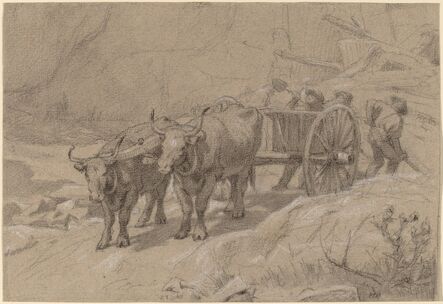 Edwin Forbes, ‘Oxen and Dump Cart’, 1860s or 1870s