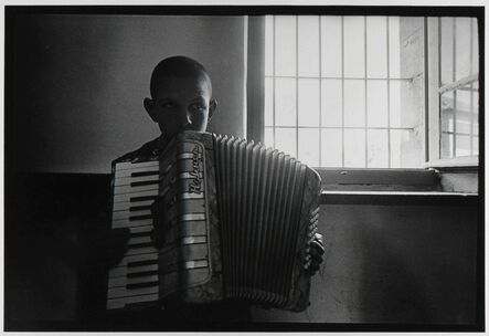 Leonard Freed, ‘Blind Boy Playing Accordion, Jerusalem, Israel’, 1967