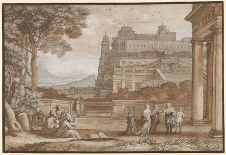 Claude Lorrain, ‘Queen Esther Approaching the Palace of Ahasuerus’, 1658