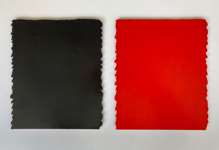 Bernard Aubertin, ‘Cache-cache no 6, noir partie 1/2, rouge partie 2/2’, 2000