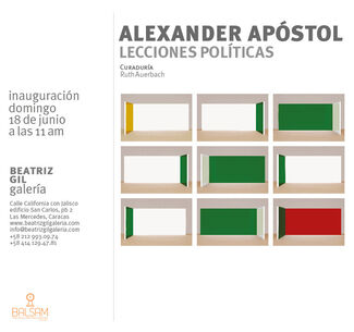 Lecciones políticas de Alexander Apóstol, installation view