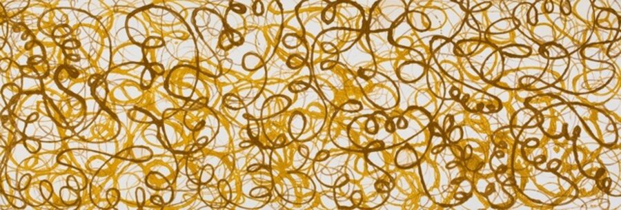 Long Flat Swirls Ochre