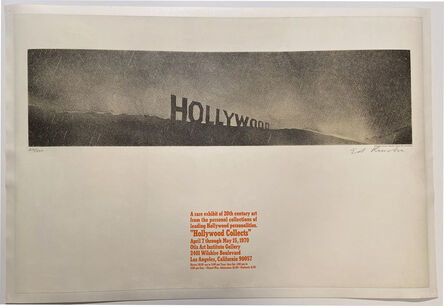 Ed Ruscha, ‘ED RUSCHA, Hollywood Collects, Otis Art Institute Gallery, April 7 through May 15, 1970’, 1970