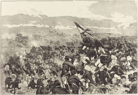 Daniel Vierge, ‘Bataille de Plevna.  Le 30 Juillet, Attaque des Hauteurs...’, 1883/1890