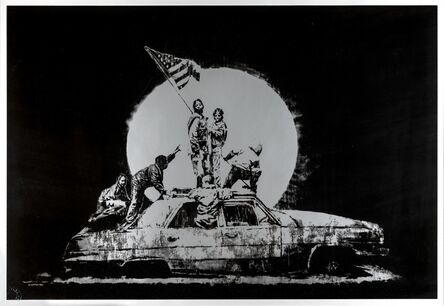 Banksy, ‘Silver Flags’, 2006