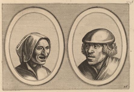Johannes and Lucas van Doetechum after Pieter Bruegel the Elder, ‘"Vrouw Verneem-al" and "Hans de Pluym-strijcker"’, ca. 1564/1565
