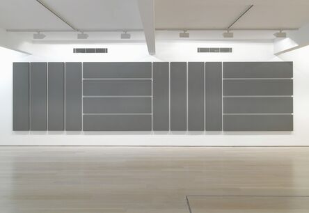 Alan Charlton, ‘Vertical and Horizontal Canvases in 16 Parts’, 1992